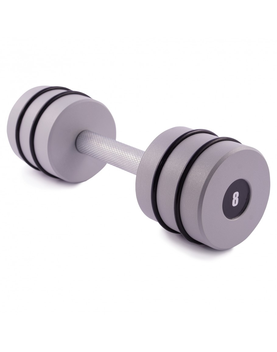 Гантель цільна PERTO Gray 8.0 кг D90