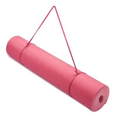 Килимок для йоги та фітнесу PERTO 1830х610х6 Рожево-Червоний