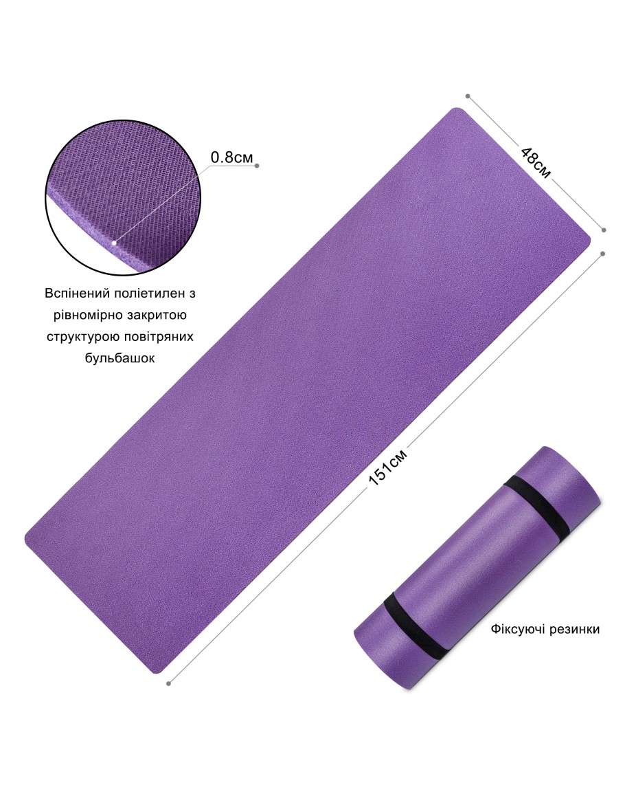 Килимок PERTO 1800х600х8 Фіолетовий